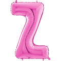26" Midsize Letter Shape Z Fuchsia Foil Balloon