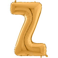 26" Midsize Letter Shape Z Gold Foil Balloon