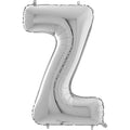 26" Midsize Letter Shape Z Silver Foil Balloon