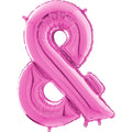 26" Symbol Ampersand Fuchsia Foil Balloon