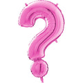 26" Symbol Question Mark Fuchsia Foil Balloon