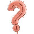 26" Symbol Question Mark Rose Gold Foil Balloon