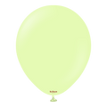 Color Code:3013 Macaron Pistachio 12 Inch With Logo Showing Kalisan Brand Uninflated Latex Balloons