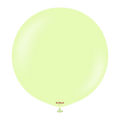 Color Code:3013 Macaron Pistachio 36 Inch With Logo Showing Kalisan Brand Uninflated Latex Balloons