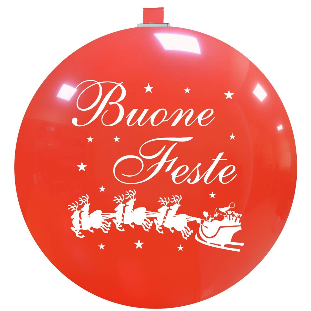 Uninflated 35 Inches Happy Holidays Neck Down 2 Sided (1 Per Bag) Cattex Brand Latex Balloons Manufacturered By Cattex