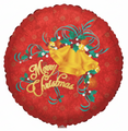 36" Merry Christmas Bells Balloon - Enhanced