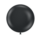 Un globo de látex totalmente inflado de 36" Shadow Chrome Like Tuftex Effects de Tuftex, con un extremo anudado en la parte inferior, flota sobre un fondo liso de color gris claro. Viene en una bolsa de 2.