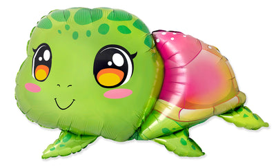 Uninflated 37 Inches Turtle Foil Balloon Made by Flexmetal in Spain
