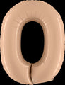 40" Number "0" Satin Nude Foil Balloons