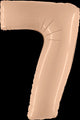 40" Number "7" Satin Nude Foil Balloons