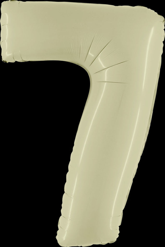 40" Number "7" Olive Green Foil Balloons