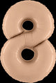 40" Number "8" Satin Nude Foil Balloons