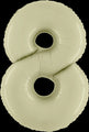 40" Number "8" Olive Green Foil Balloons