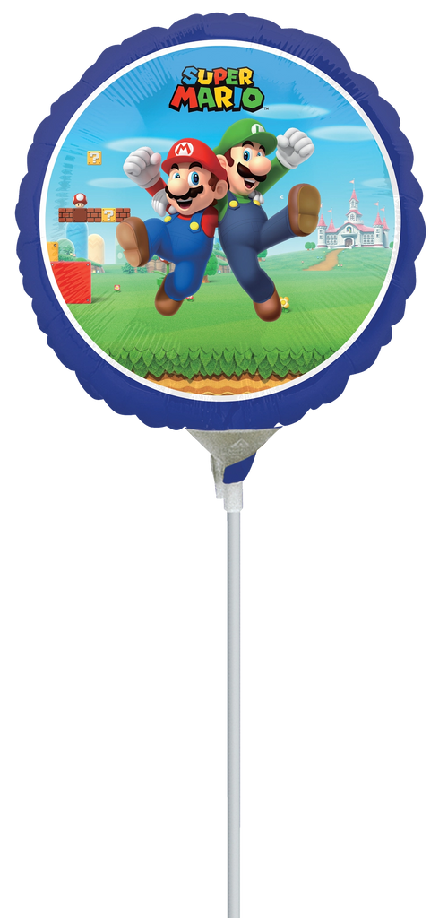 9 Inches Airfill Only Mario Bros Foil Balloon