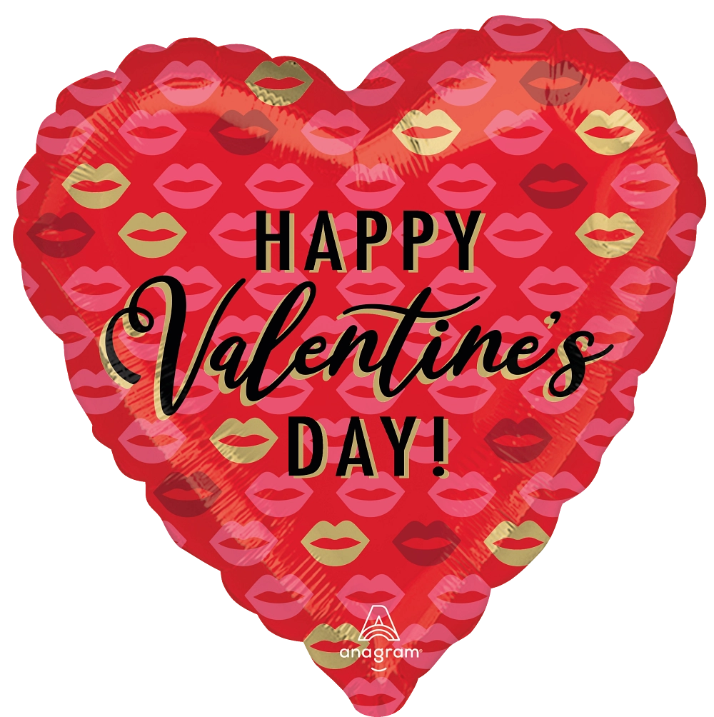 46368 Valentine Kisses foil balloons anagram 