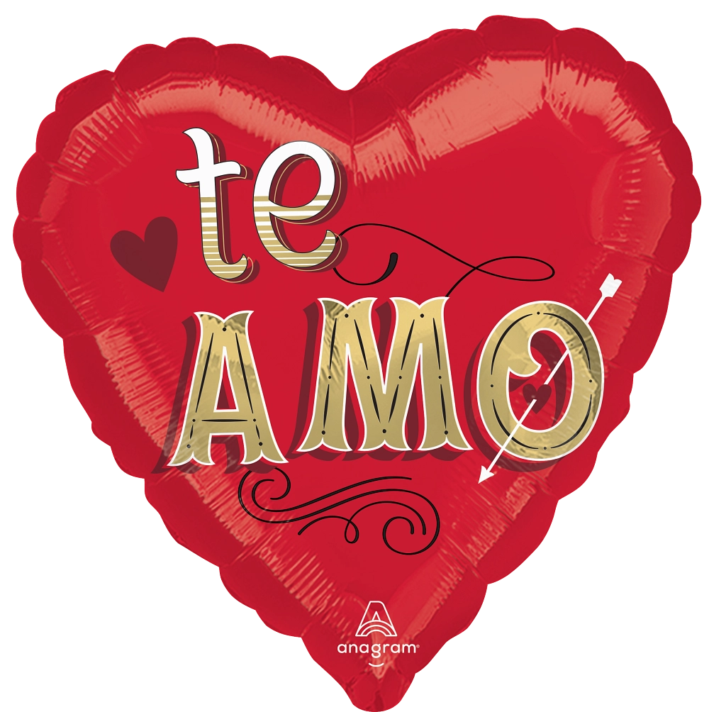 46378 Just My Type Te Amo foil balloons anagram 