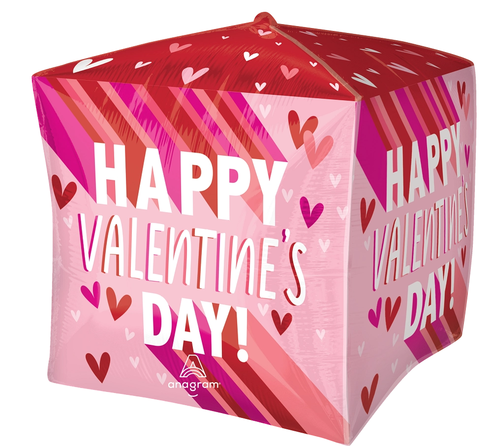 46394 Valentine Stripes on Stripes foil balloons anagram 