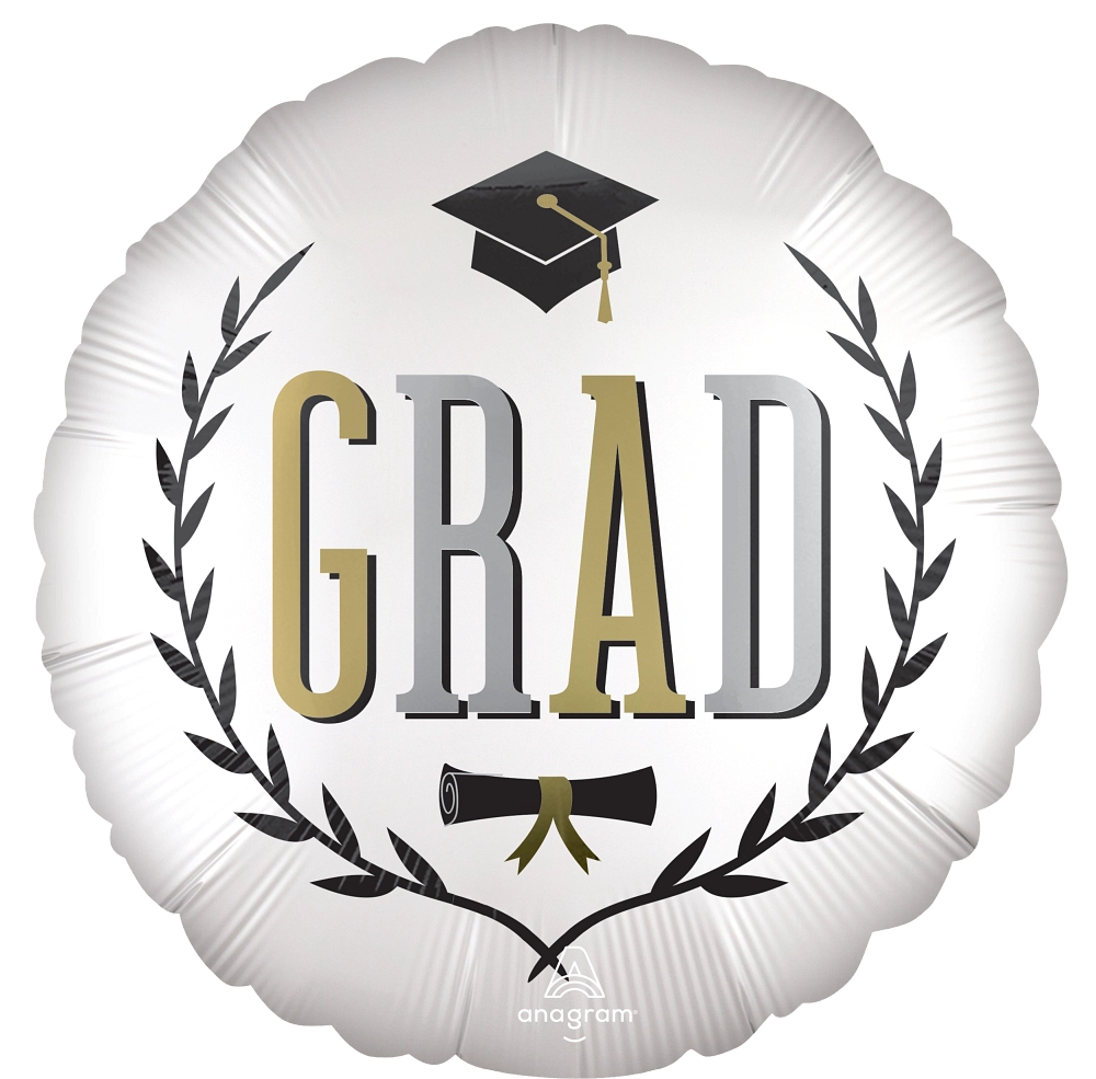 46678 Satin Infused Caps Off foil balloons anagram 