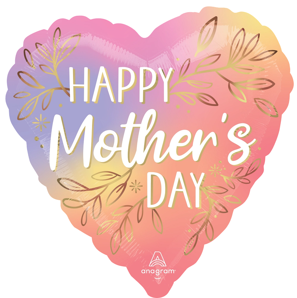 46734 Happy Mothers Day Botanical Traces foil balloons anagram 