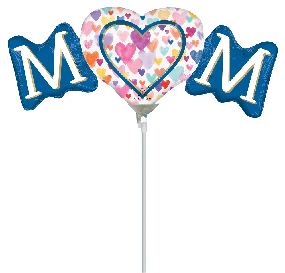 46747 Mom Sprinkled Hearts foil balloons anagram 