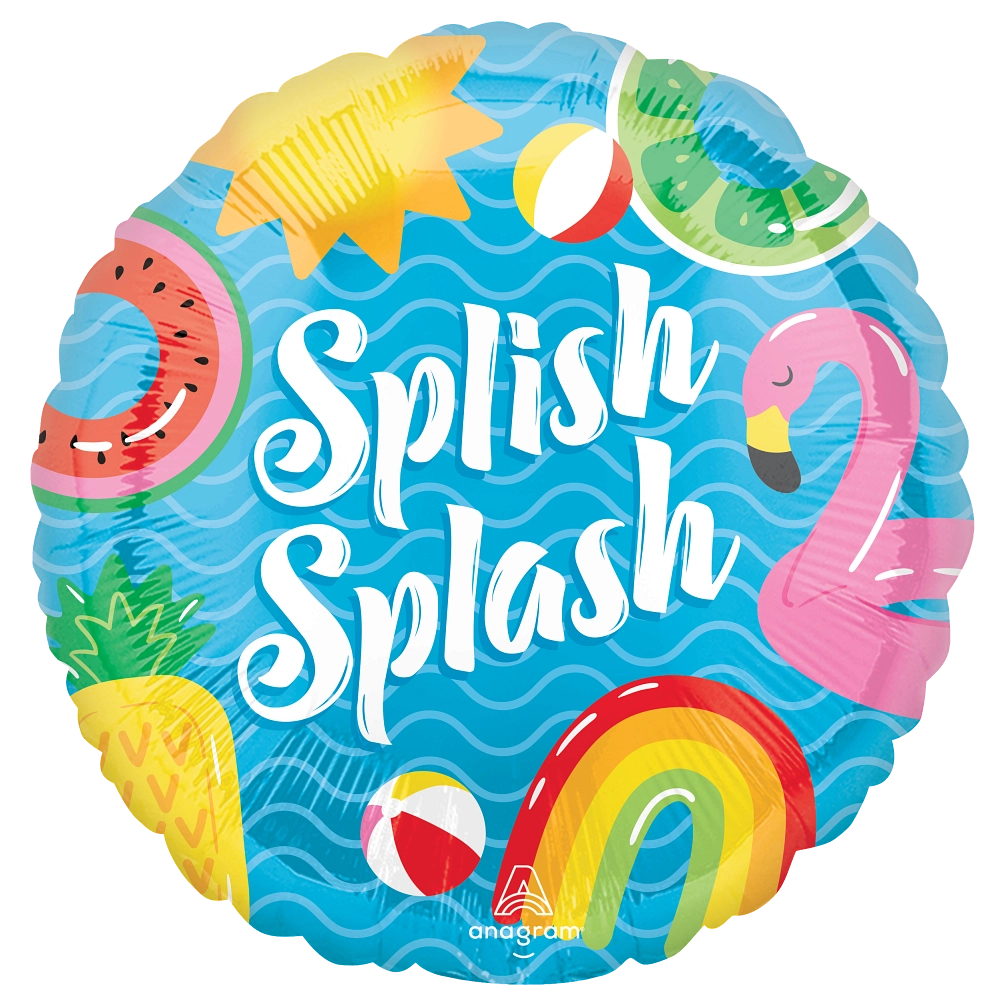 46776 Pool Party Splish Splash foil balloons anagram 