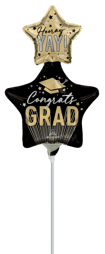 46789 Stripes on Stripes Grad Stars foil balloons anagram 