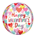 Uninflated 16 Inches Orbz Happy Valentine's Day Hearts on Hearts Foil Balloon Manufacturered By Anagram/MD