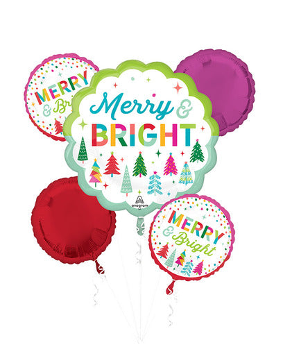 Uninflated Bouquet Merry & Bright Foil Balloon Made By Anagram Amscan Leader in Foil Balloons/MD