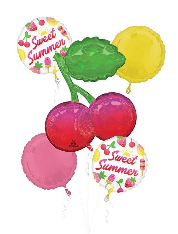 Bouquet Only Sweet Summer Fruity Mix Bouquet Made by Anagram Uninflated Foil/Mylar Balloon Manufactured by Anagram Balloons International.