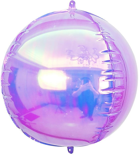 22 Inches Airfill Decor Only Pearl Lustrous Iridescent Purple Round Sphere Like Orbz Balloons 
