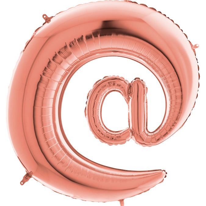 40" Symbol At Rose Gold Foil Balloon