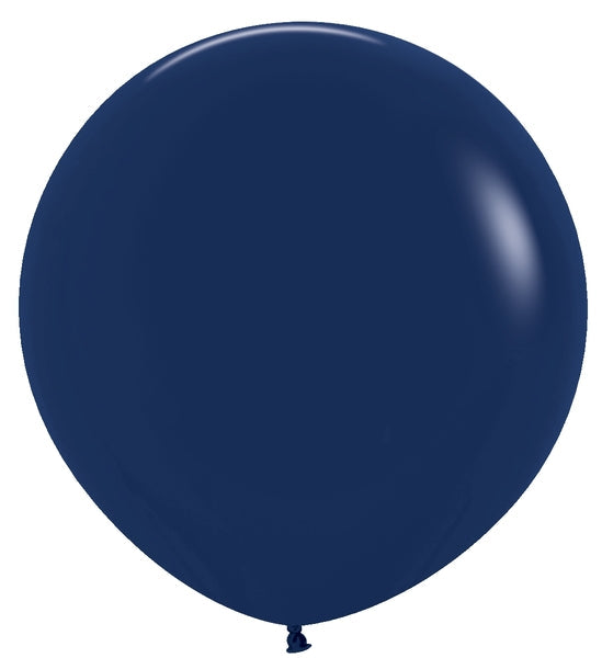 24 Inches Latex Balloons (3 Per Bag) Fashion Navy Blue Sempertex Uninflated