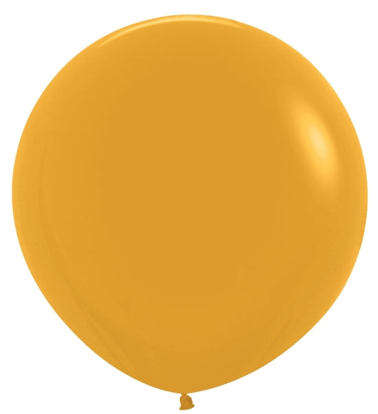 24 Inches Latex Balloons (3 Per Bag) Deluxe Mustard