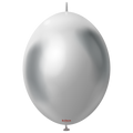 6 inches Kalisan BrandLinked Balloons Together Linking Balloons Called K Link Mirror Silver 50 Per Bag