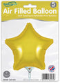 Les ballons Oaktree's Gold Star Foil Balloons de 9 pouces, gonflables uniquement avec une valve auto-obturante, sont présentés en paquet de 5. Fabriqués au Royaume-Uni, ces ballons rechargeables sont ornés d'une étoile dorée et sont parfaits pour décorer n'importe quel événement.