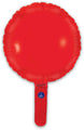 The Oaktree 9" Airfill Only Red Round Foil Balloon (5 Per Pack) features a classic round design and a self-sealing valve for easy inflation—perfect for parties and celebrations.