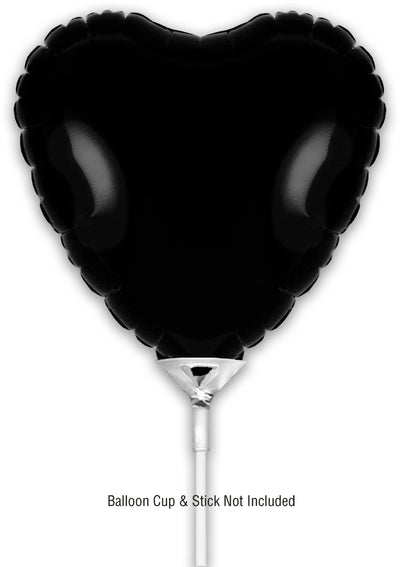 A shiny black heart-shaped 9