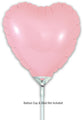 A 9" matte pink heart-shaped Oaktree foil balloon (air-fill only, self-sealing valve, 5 per pack); cup & stick not included.