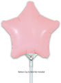 Oaktree 9" Airfill Only Matte Pink Star Foil Balloon (5 per pack) with self-sealing valve. Cup & stick holder not included.