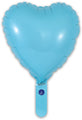Ballon bleu mat de 9 pouces en forme de cœur avec une valve auto-obturante et une poignée. Remplissage à l'air uniquement, vendu par paquets de 5.