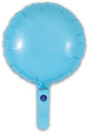 Ballon rond bleu mat de 9 pouces en aluminium de la marque Oaktree, avec une poignée et une valve auto-obturante. Remplissage d'air uniquement, vendu par paquet de 5. Le design est simple et un petit autocollant bleu foncé est apposé près de la poignée.