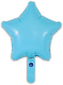 Le ballon de 9 pouces Oaktree Matte Blue Star Foil Balloon a une forme d'étoile avec une petite tige, une valve auto-obturante qui ne se remplit que d'air, et se présente en paquets de 5.