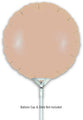 Un ballon rond nu mat de 9" en feuille d'aluminium de la marque Oaktree (remplissage d'air uniquement, valve auto-obturante), attaché à un support blanc pour gobelet et bâtonnet (gobelet et bâtonnet non inclus illustrés ci-dessous) sur un fond blanc uni. Paquet de 5.