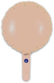 Le ballon rond en aluminium Oaktree 9" nude mat (remplissage par air uniquement, avec valve auto-obturante) a une finition beige et est livré en paquet de 5. Il est rond avec une base en forme de poignée et un petit autocollant bleu près du bas.