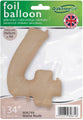The 34" Number 4 Matte Nude Oaktree Foil Balloon comes in a plastic wrapper featuring the Oaktree logo, a British flag emblem, and product details in English and other languages.
