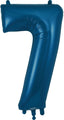 Not Inflated 34" Number 7 Navy Blue Oaktree Foil Balloon Made By Oaktree UK Ltd