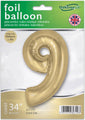 El globo Oaktree 34" Number 9 Silk Gold Foil es un globo dorado envasado que puede llenarse con aire o helio. Lleva la bandera del Reino Unido en su envoltorio.