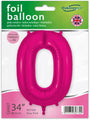 El Globo Número 0 Rosa Nuevo de 34" de Oaktree es perfecto para celebraciones. ¡Inflar con helio o aire para una decoración destacada!.