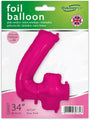 El Globo Oaktree Número 4 Rosa Nuevo de 34" es ideal para celebrar cumpleaños. El envoltorio muestra la marca Oaktree, una bandera británica y texto multilingüe.