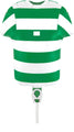 Le ballon de 11 pouces en mousse métallique Oaktree Sports Shirt Green/White Hoop, à remplir à l'air uniquement, est parfait pour les fêtes sur le thème du sport. Avec ses rayures de style maillot en vert et blanc, c'est une décoration de fête Oaktree qui se démarque.
